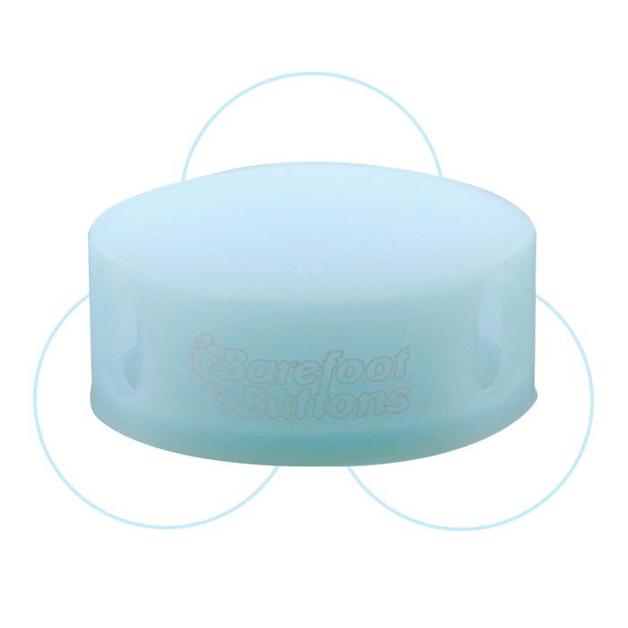barefoot buttons glowcaps - light blue