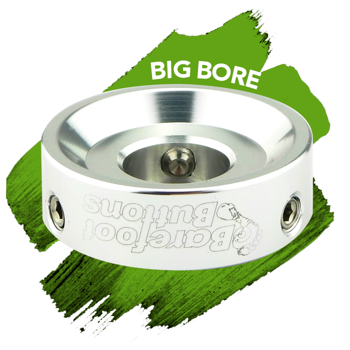 barefoot buttons v1 big bore silver – Image 2